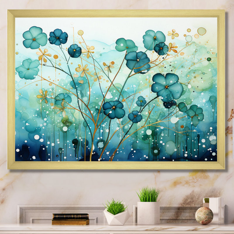 Naos Symphonie apaisante sur toile, Cadre doré à une seule photo, H 16 po x l 32 po x P 1 po