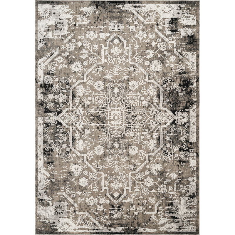 Damask Area Rug, Rectangle 200 x 290 cm