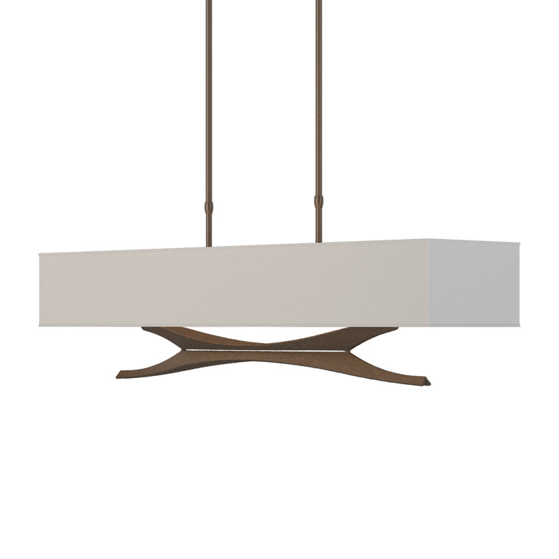 Moreau 4 - Light Kitchen Island Pendant, Flax, Oil Rubbed Bronze
