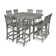 Traditional Garden 9-Piece Nautical Trestle Bar Set
