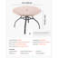 Round Steel Outdoor with Umbrella Hole Dining Table-341947222