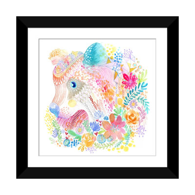 «Flower Cub», reproduction de peinture à l'aquarelle sur toile tendue