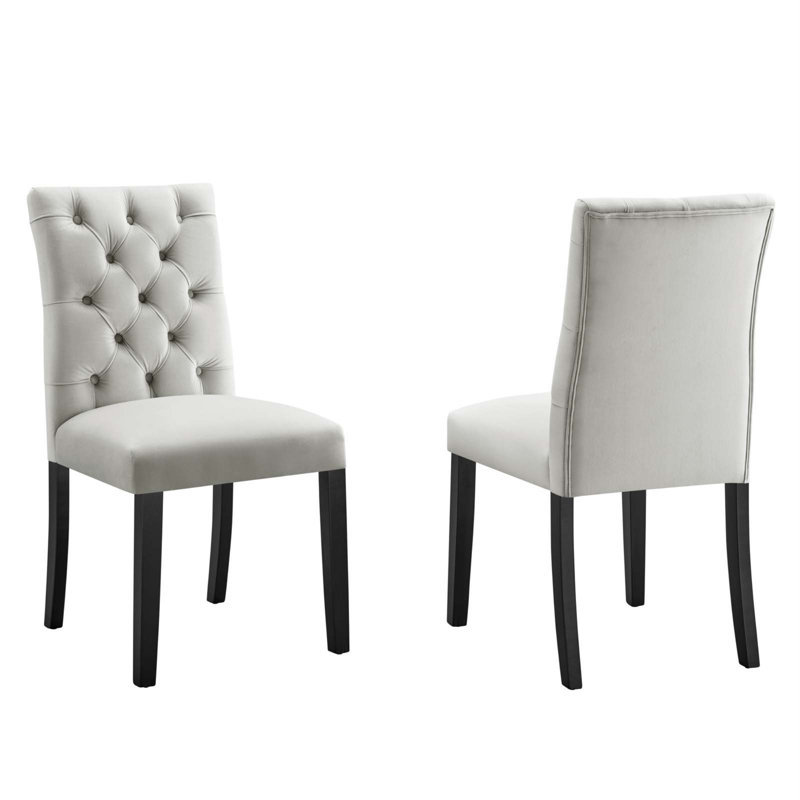 Ensemble de 2 chaises de salle à manger Duchess Performance, Gris clair