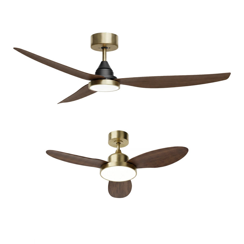 54" Ceiling Fan & 42" Ceiling Fan, Brown / Gold