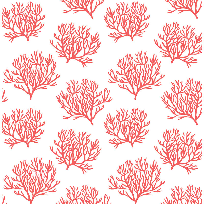 Rouleau de papier peint autocollant L 18 pi x l 20,5 po Harbourside, Vermillion