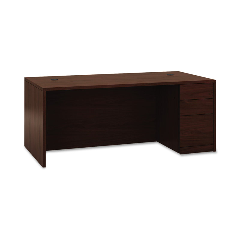 10500 Series Desk, Right, Mahogany