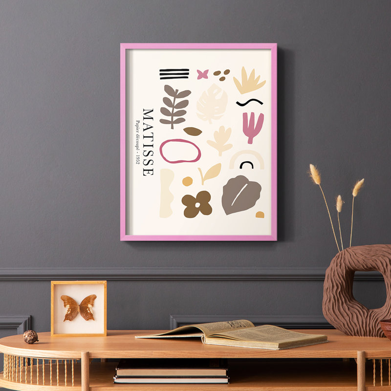 Matisse CCLXV Framed Print - Solid Wood, Pink, 10" H x 8" W
