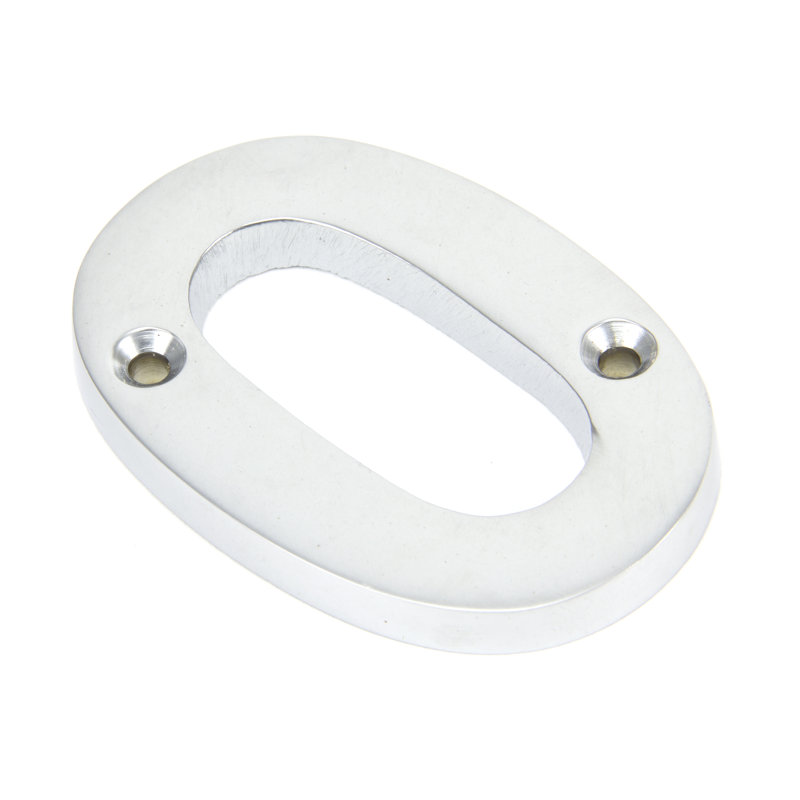 7.8cm H Metal House Number, 0 , Satin Chrome