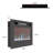 Modern 30-Inch Electric Fireplace With Remote