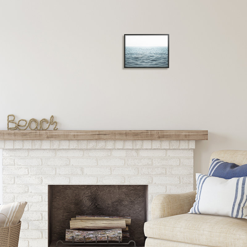 Photographie des vagues de la mer bleue par Sissi et Seb, H 11 po x l 14 po x P 1,5 po, Giclée encadrée noir minuit