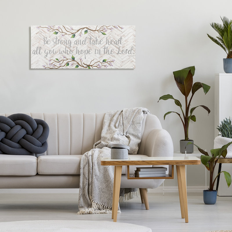 Toile «All You Who Hope», conception par Elizabeth Medley, H 13 po x l 30 po