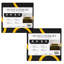 Aspire Homeware Black and Ochre Wavy Geometric Duvet Cover Set (Pack of 2)-132244497