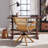 Bonneau Leather Swivel Rattan Back Home Office Task Desk Chair-9382233