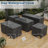 Tashiya 9 - Person Patio Conversation Set with Cushions-1114088361-1102285584
