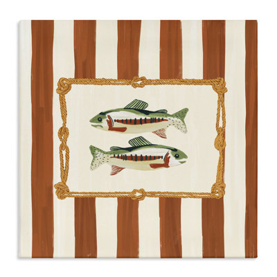 Rope Bordered Fish Canvas, design by Veronica Lara