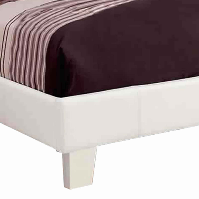 Sync Vegan Leather Bed, Queen, White