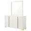 Commode blanche à 6 tiroirs avec miroir