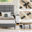 Modern Full Size Platform Bed Frame, Linen Upholstered Bed Frame with Adjustable Height Headboard and Strong Wooden Slats, No Box Spring Needed, Noise Free, Easy Assembly, Grey