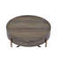 Table basse brun clair et champagne
