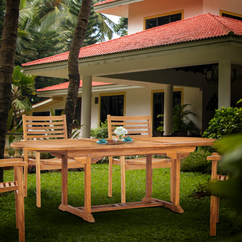 Dacia Outdoor Oval Teak Dining Table