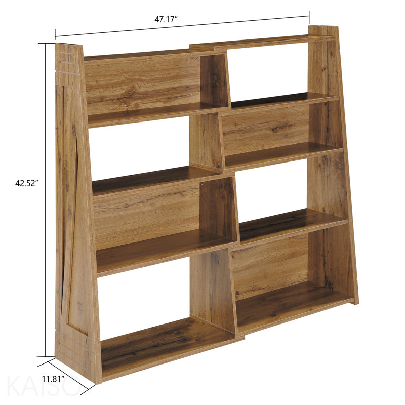 Foldable Bookshelf, Walnut Brown