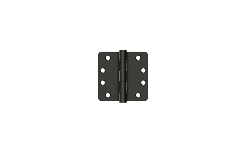 Deltana S44R4HDB5 4" x 4" x 1/4" Radius Hinge, HD, Ball Bearings in Antique Brass Pair, Oil Rubbed Bronze