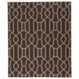 Flatweave Wool Area Rug in Espresso