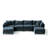 146'' Upholstered U-Shape Sectional Cloud Couch With Storage Ottoman-1176738480