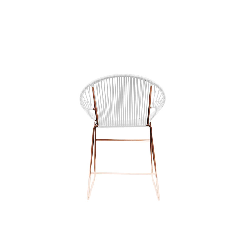 Chaise de patio Puerto, Blanc / Cuivre