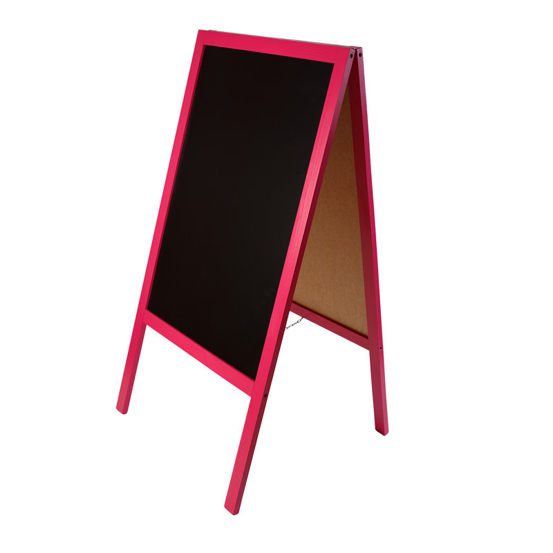 Genovefa Free-Standing Chalkboard 115cm H x 61cm W, Pink