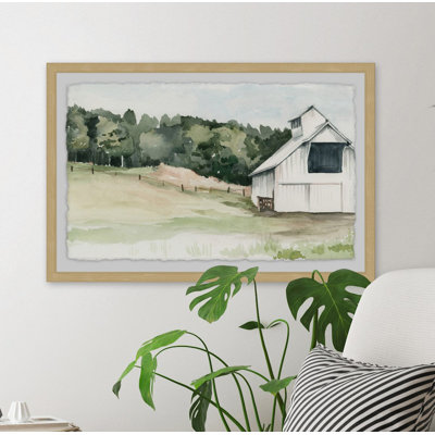 Watercolor Barn III - Single Picture Frame Painting