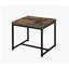 Table d'appoint en chêne patiné et noir lustré
