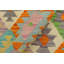 Tapis orange / bleu / vert en laine tissé à la main Kemondre