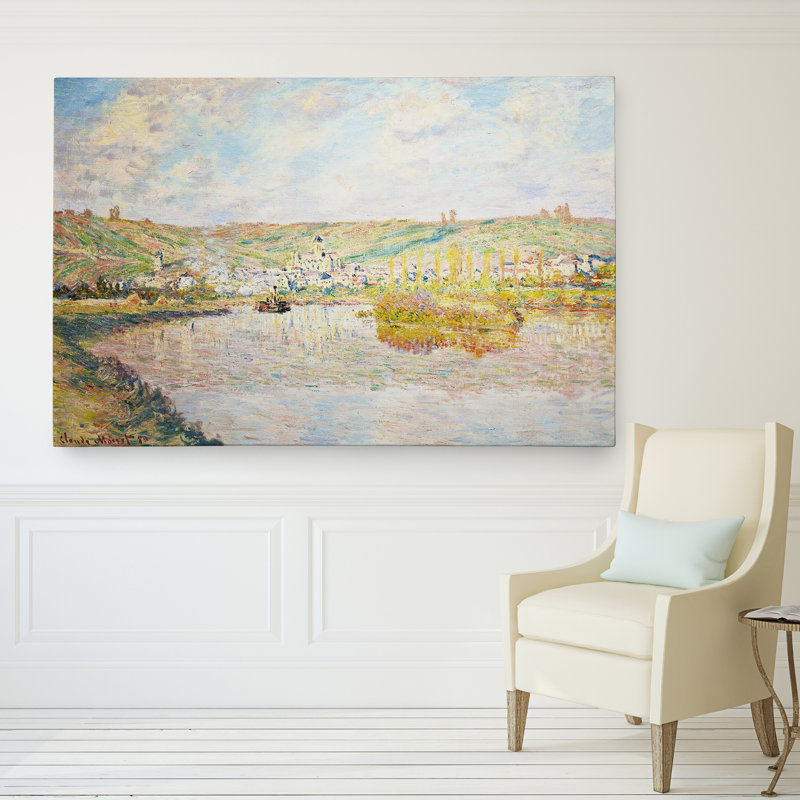 «Late Af après-midi à Vetheuil» par Claude Monet, reproduction, H 32 po x l 48 po, Toile tendue, Sans cadre