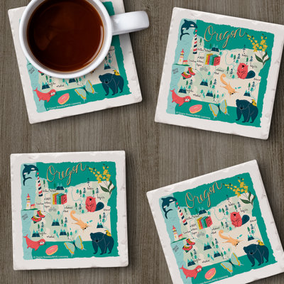 Ensemble de sous-verres 4 pièces Oregon Home