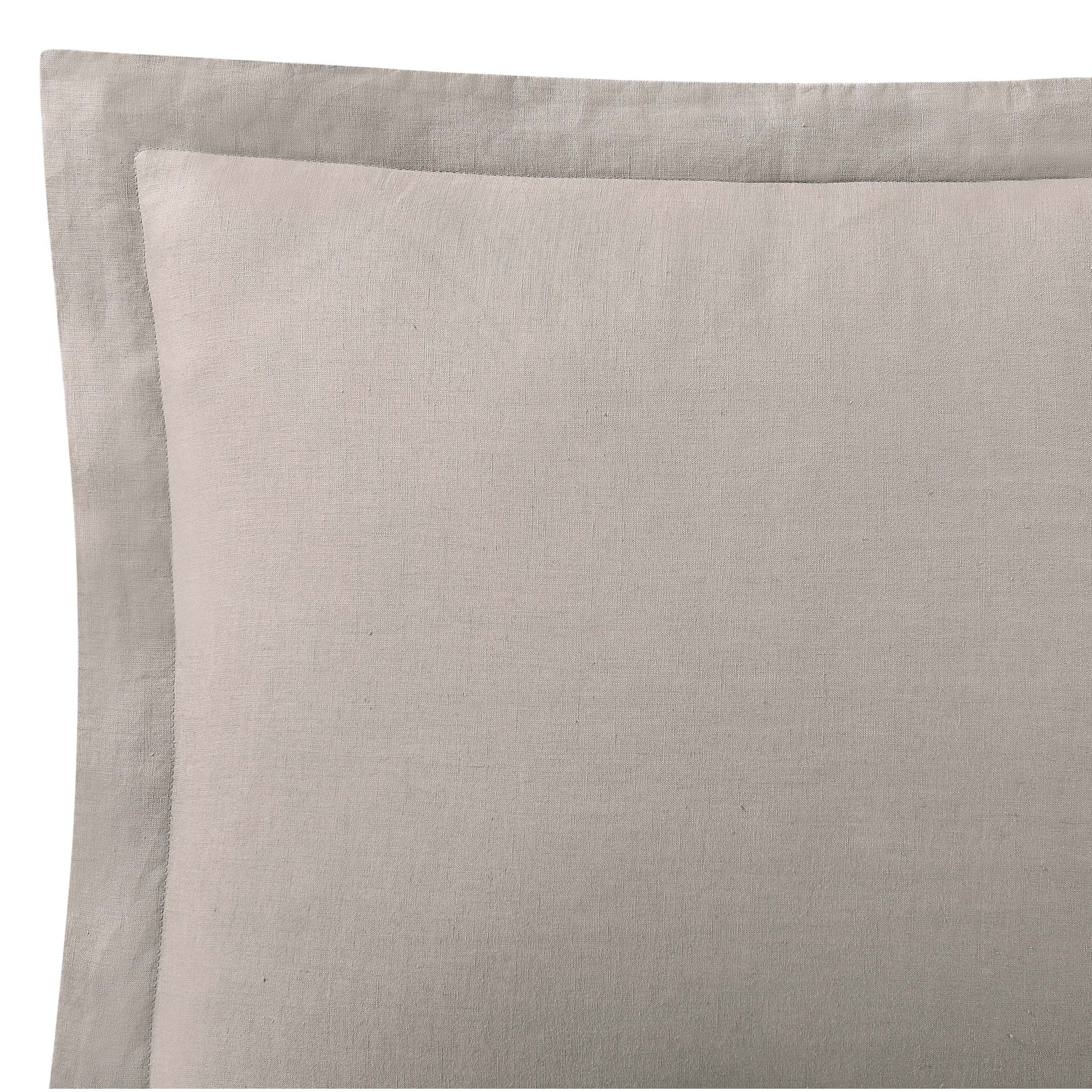 Nena 100% Linen Percale Duvet Cover Set, Full/Queen Duvet Cover + 2 Standard Shams, Natural