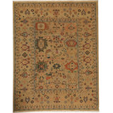 Oriental Area Rug in Camel/Brown/Green