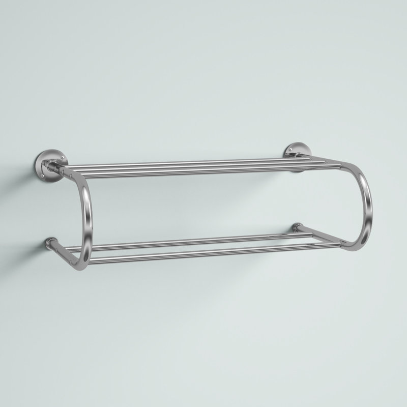 Alkiviadis Metal Bracket Shelf with Towel Bar