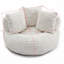 Grand fauteuil à billes avec 3 coussins et rayures, fauteuil en velours côtelé avec rembourrage, 5 couleurs, canapé d'appoint rembourré pour jouer, lire-2000916526