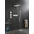 Wall Mounted Waterfall Rain Shower System With 3 Body Sprays & Handheld Shower