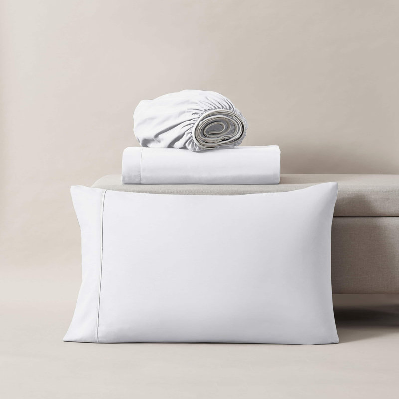 Ensemble de draps doux et respirant Hotel Collection, Blanc, Très grand simple