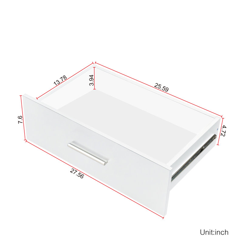 55.1'' W 8 - Drawer Dresser, White