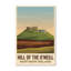 Hill Of The O'Neill, Northern Ireland - Romantic Travel Poster Of Hilltop Ruins. Giclee Print On Wrapped Canvas. Wall Art, Home Decor - Historic Sites & Ruins, Northern Ireland - Wrapped Canvas Print-1835565400