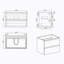 Meuble-lavabo mural simple avec plateau Motiejus-382327207-382327204