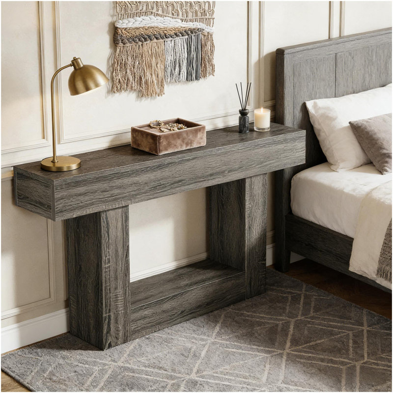 Table de canapé, console, table de vestibule, meuble télé, Gris foncé