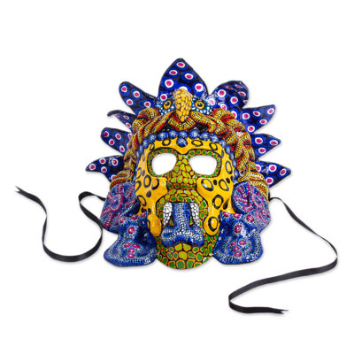 Masque en papier mâché Bungalow Rose Kukulkan in Colors