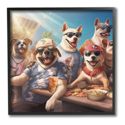 Dogs Enjoying Summer Framed Giclee Art by Jim Baldwin