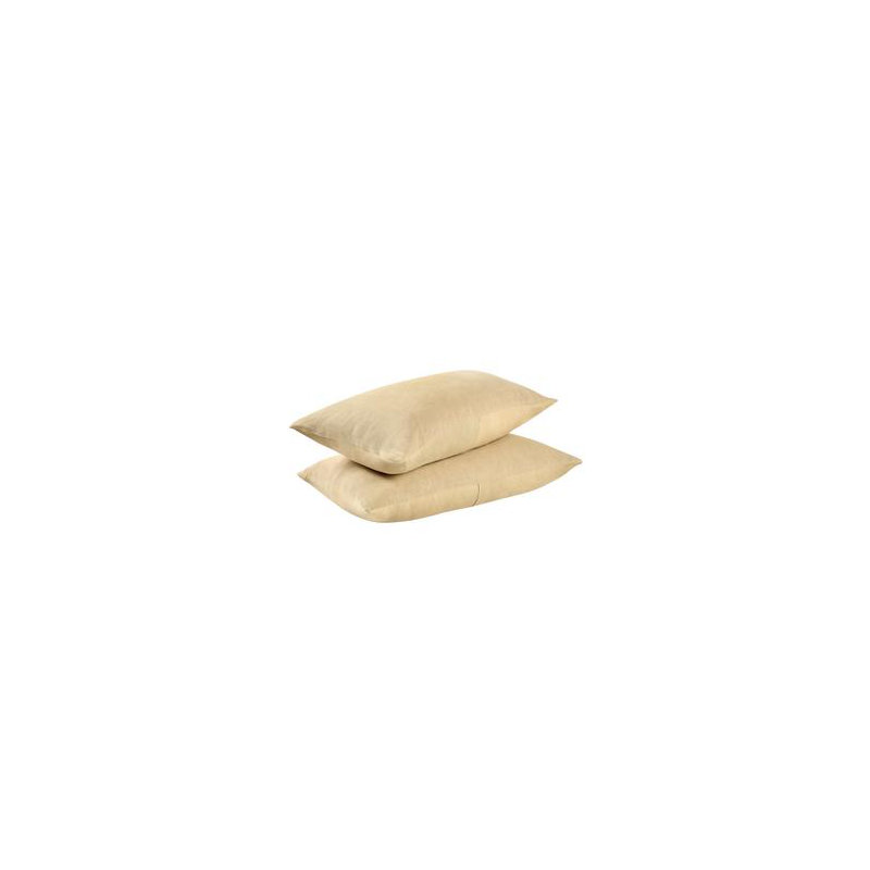 Paloma Hemp Fabric Ochre Amber Standard Sham, King, Yellow