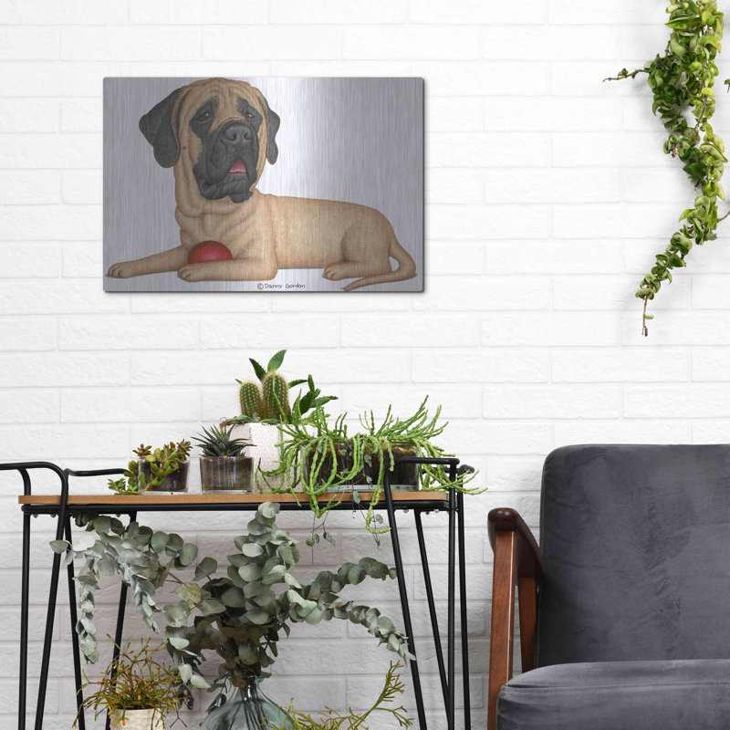 «Mastiff Red Ball» par Danny Gordon, H 12 po x l 16 po