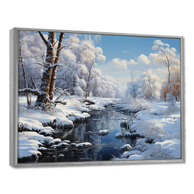 «Winter Snowy Serenity I - Winter Landscape», art mural
